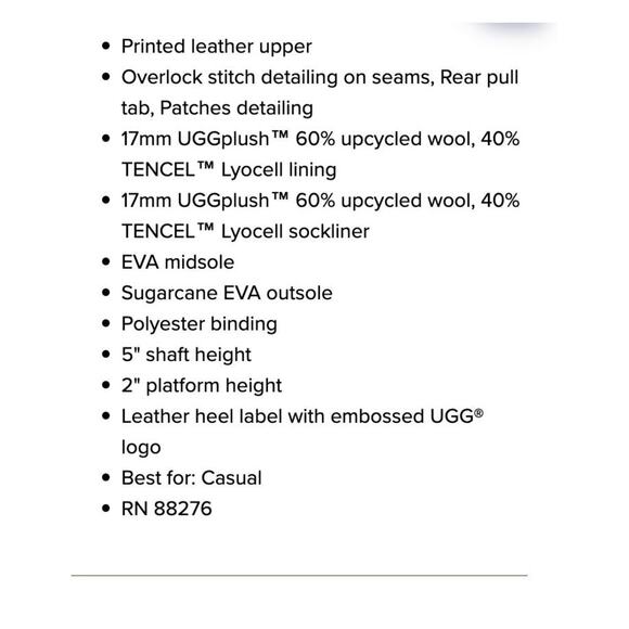 UGG x Humberto Cruz Classic Short Platform Boots – Size‎ 9, Never Worn 🌵🌈 - Picture 7 of 10